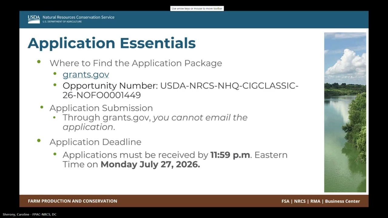 Conservation Innovation Grants Classic   Webinar Recording