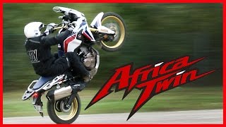 Essai Honda AFRICA TWIN - Voyage, cross et wheeling (english subtitles)