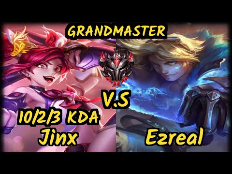 Upset (JINX) vs EZREAL - 10/2/3 KDA BOTTOM ADC GAMEPLAY - EUW Ranked GRANDMASTER