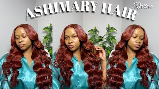 GORGEOUS REDDISH BROWN BODYWAVE LACE FRONTAL WIG INSTALL + STYLING ft. ASHIMARY HAIR