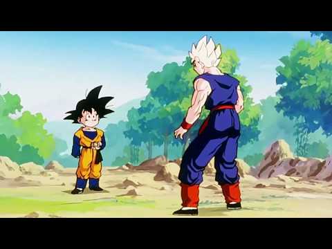 Goten juega con Gohan y se transforma en SuperSayayin