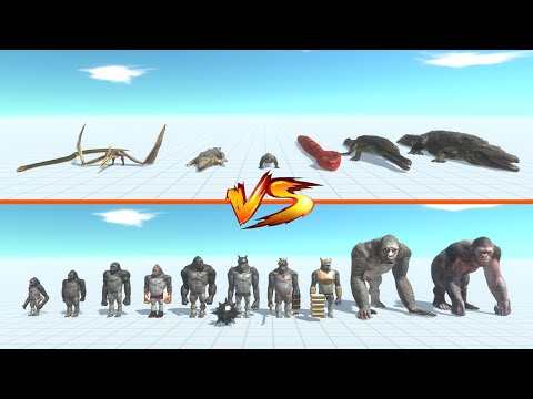 Reptiles vs Mutant Primates - Animal Revolt Battle Simulator