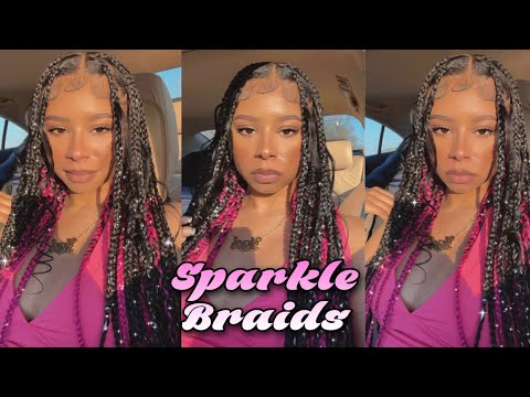 Fantasy Braids | Hair Tinsel Knotless Box Braids |...