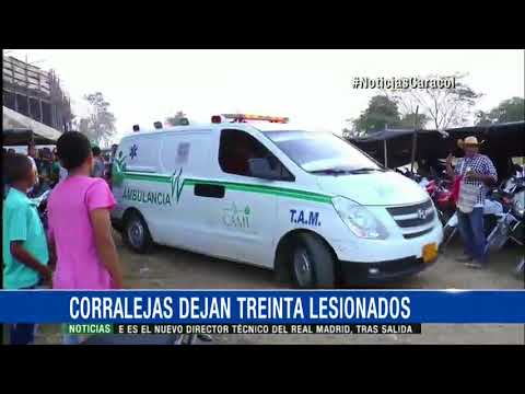 Un toro y tres caballos muertos además de 30 heridos dejó corraleja en Caucasia