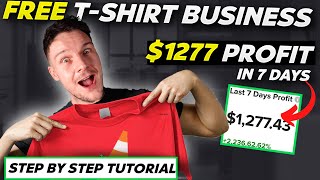 How to Start a T-Shirt Business For FREE & Make BIG Profits - with Print On Demand 2023 | Tutorial
