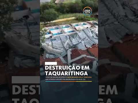 Temporal deixa rastro de destruição em Taquaritinga