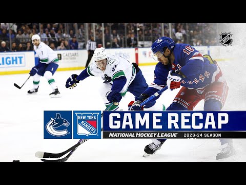 Canucks @ Rangers 1/8 | NHL Highlights 2024