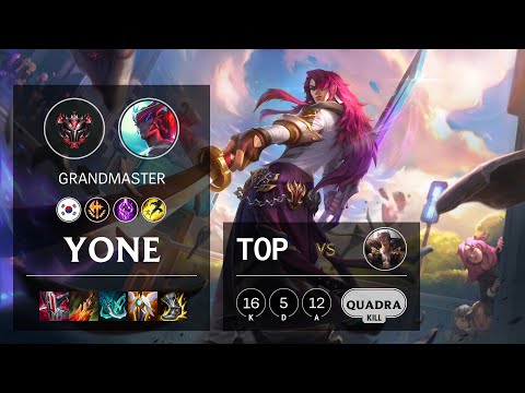 Yone Top vs Sett - KR Grandmaster Patch 11.12
