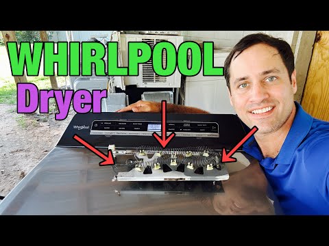 This Pretty Whirlpool Dryer Runs But Will Not Heat | Quick 3387747 Element Fix | WED8127LC1