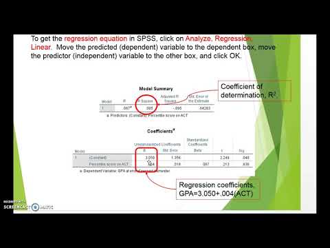 SPSS correlation regression