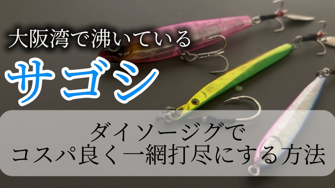 大阪湾ショアジギング【サゴシ&サワラ】ダイソージグで釣る方法【DAISOルアー】ブレードジグ