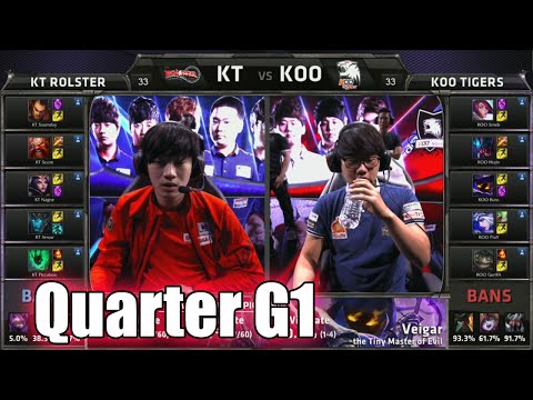 KT Rolster vs KOO Tigers | Game 1 Quarter Finals LoL S5 World Championship 2015 | KT vs KOO G1