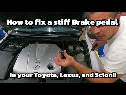 How to fix a hard to press brake pedal in your Toyota, Lexus, and scion vehicle!!