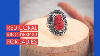 Red Coral Ring Design For Ladies  Wonderful  New Stylish Photo High Resolution Images 1080
