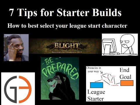 [POE 3.8] Starter Builds: 7 tips in selecting your Blight Starter