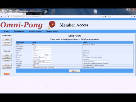 OmniPong Membership Registration