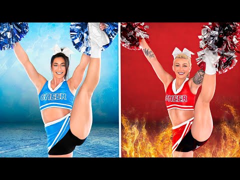 HOT vs COLD Cheerleading Challenge!