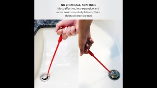 Clog Remover and Drain Unclogger with Ergonomic Handle - Fast and Easy