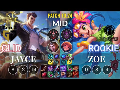 GEN Clid Jayce vs IG Rookie Zoe Mid - KR Patch 10.24