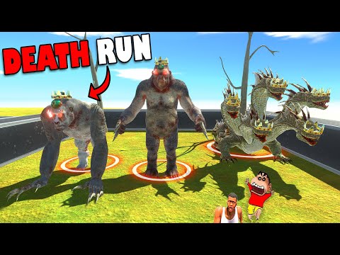 SHINCHAN MONSTER GORO DEATH RUN vs CHOP and HAMID TEAM in Animal Revolt Battle Simulator Hindi