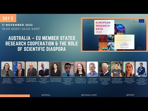 Research Cooperation & Role of Scientific Diaspora | Day 5 | European Research Days 2022 - Aus & NZ