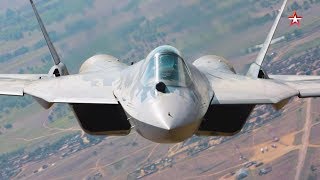Уникальная съемка полета новейших Су-57 — кадры с рампы Ан-12