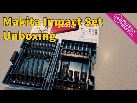 Makita 33 vnt. sukimo antgalių komplektas IMPACT Juodas B-66896 video
