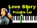 Love Story (Francis Lai) Easy piano Tutorial