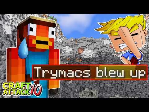 Trymacs DIES in the XXL HOLE and LOSES EVERYTHING! - Minecraft Craft Attack 10 #26