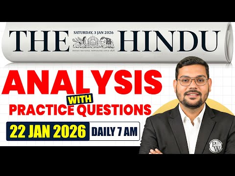 The Hindu Newspaper Analysis for CLAT 2027 | 22 January 2026 | GK & Current Affairs