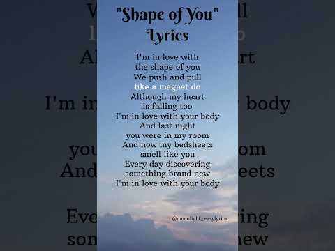 Shape of You~Ed_Sheeran_songlyrics||#ytshorts#lyrics#shapeofyou