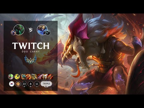 Twitch ADC vs Ezreal - KR Challenger Patch 12.10
