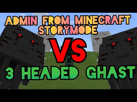 Admin Boss VS 3-Headed Ghast Boss Mod In MCPE|《Download》+1.16✅