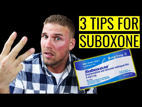 3 Tips for taking Suboxone / Buprenorphine