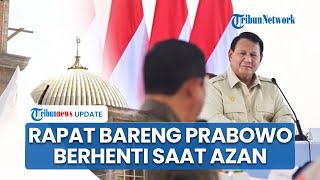 Azan Berkumandang di Aceh Tamiang, Prabowo dan Para Menteri Hentikan Sejenak Rapat soal Bencana