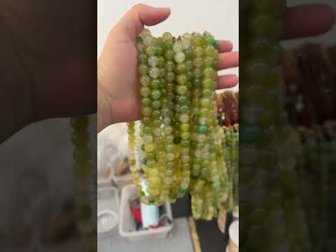 Grape-Like Green Stone Necklace ✨ Natural Stone Jewelry