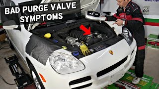 SYMPTOMS OF BAD PURGE VALVE ON PORSCHE CAYENNE
