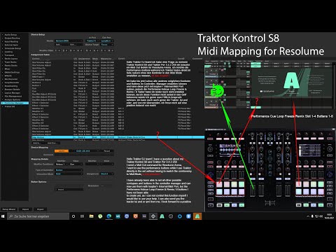 Traktor Pro / Kontrole S8 Midi Mode output into Resolume 7  / Section 4