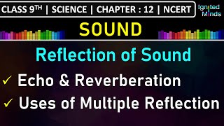 Class 9th Science | Reflection of Sound | Echo | Reverberation | Uses of Multiple Reflection | NCERT