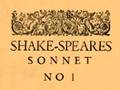 Shakespeare's Sonnet No 1 