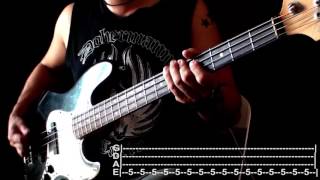 Ratt - Lack of communication / bass cover - playalong with tabs