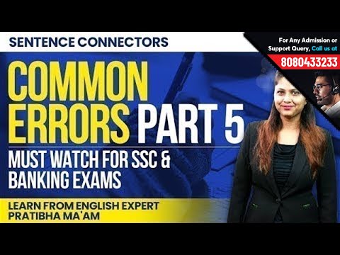 Common Errors Part 5 | Learn from English Expert Pratibha Ma'am | Must Watch for SSC & Bank Exams