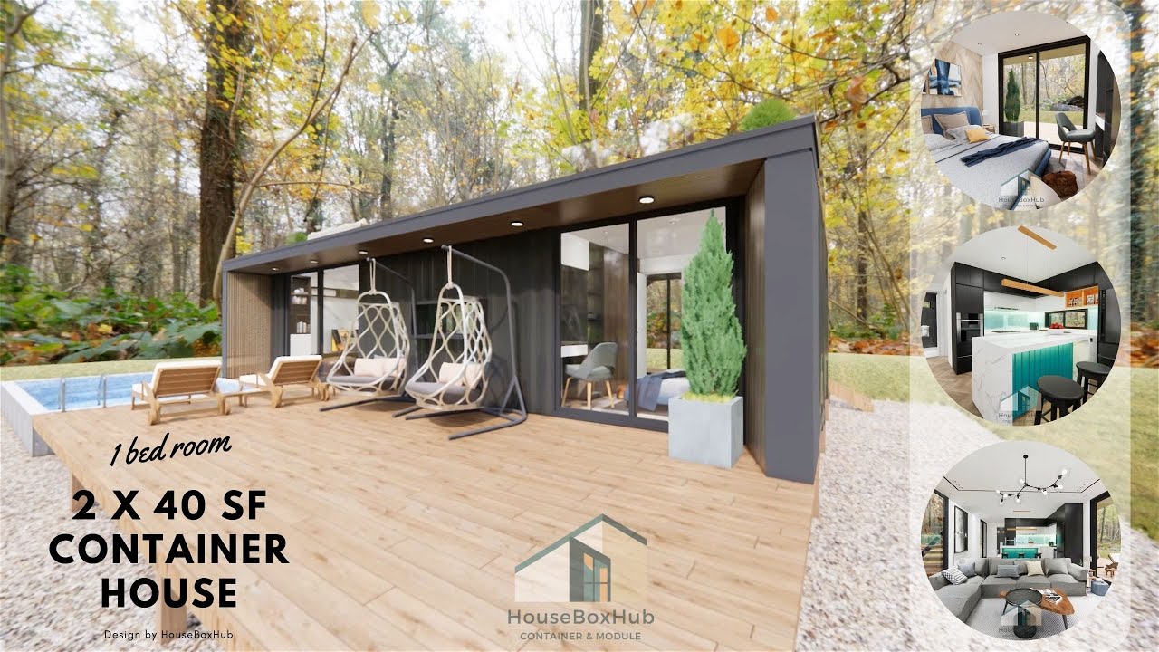 Shipping container homes | 1 bedrooms | Modern and luxurious/ 2 x 40 sf /