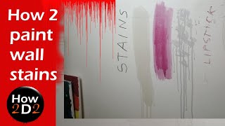 How to paint over stains on the wall How to block  remove stain from the wall coffee oil wine  leak