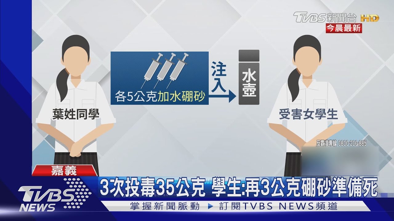 下毒只為1個鉛筆盒 再3公克硼砂準備死