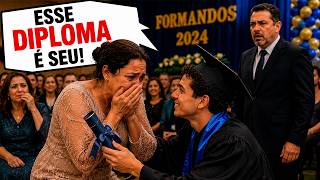 Meu marido me humilhou na formatura do nosso filho diante de todos. Então meu filho subiu no palco..