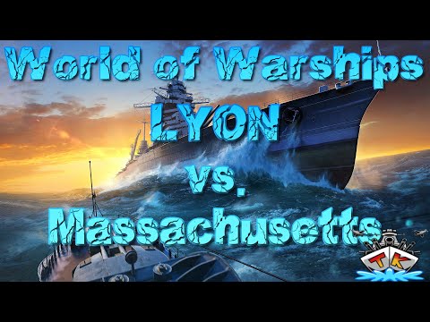 Lyon vs. 2x Massachusetts #1550 in World of Warships auf Deutsch