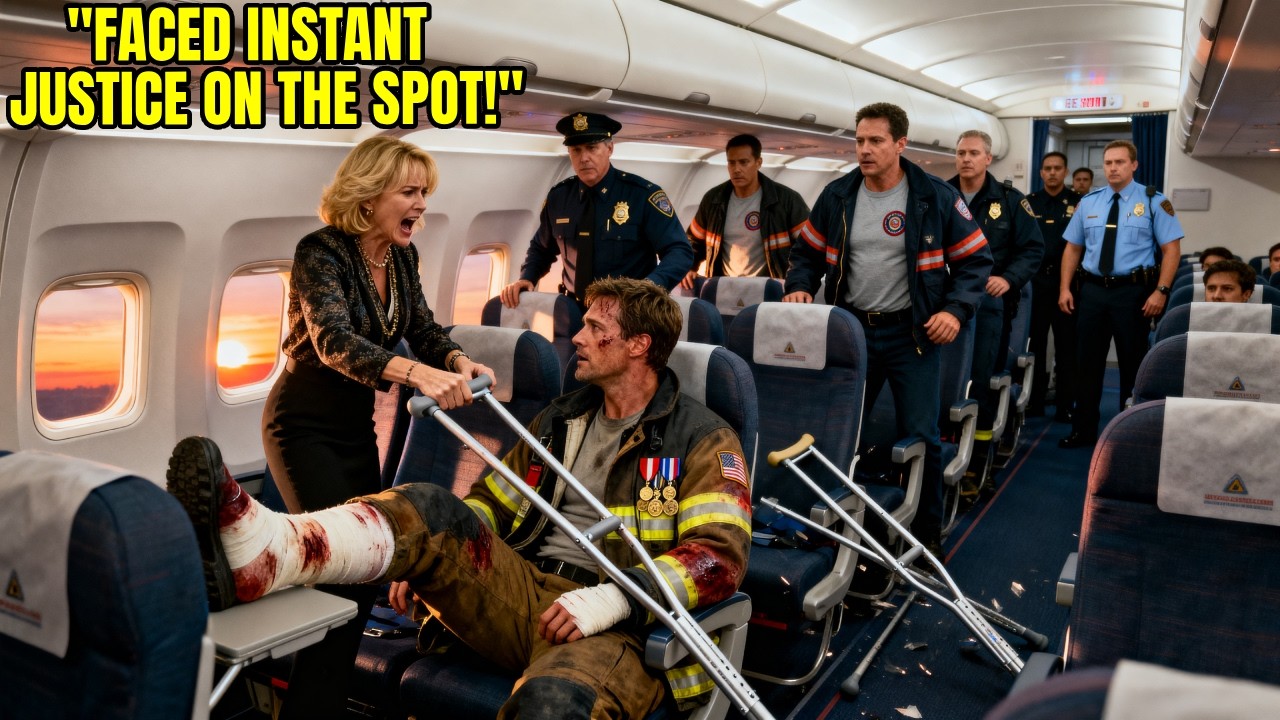 Karen Threw Crutches of Injured Firefighter on Flight 829 — Faced Instant Justice, Regretted It