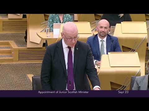Appointment of Junior Scottish Minister - 23 September 2025