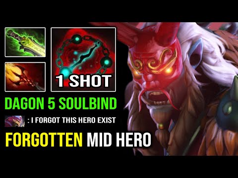 FORGOTTEN MID HERO IS BACK 1 Shot Soulbind OP Mid Grimstroke LEVEL 5 Dagon Dota 2